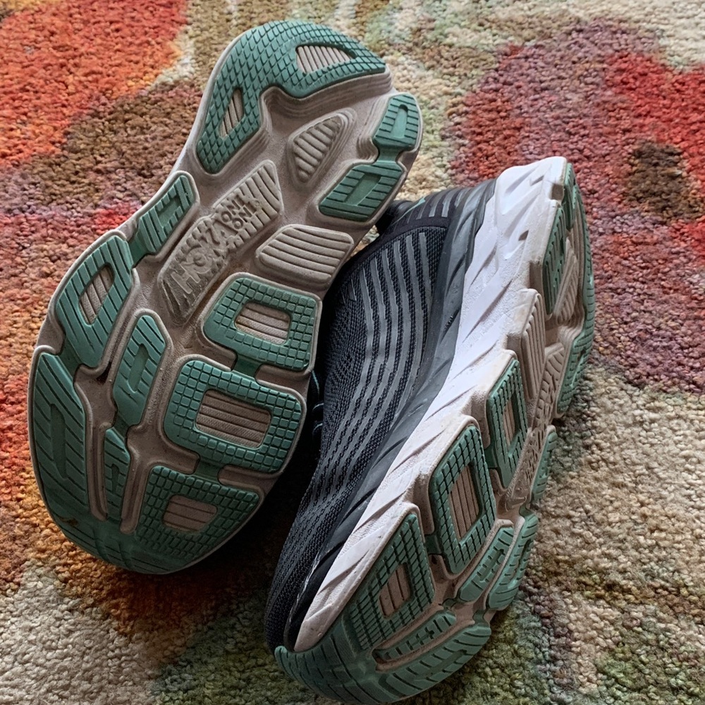 Hoka One One Black and White Women's Shoes - Picture 4 of 5
